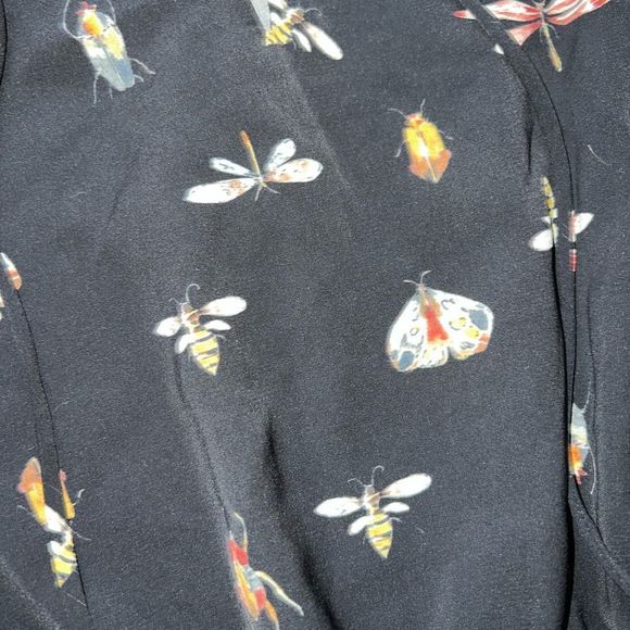 HM DRESS LOT OF 2 XS/S size 4 gray polka dot black yellow bugs - Picture 4 of 8